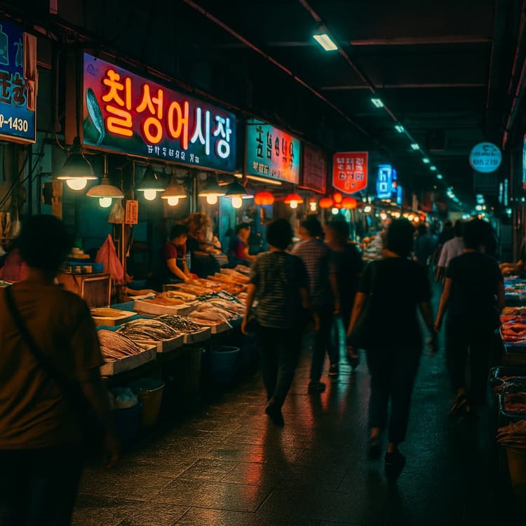 An image of Chilseong Market near Chilseong Market Station in Daegu